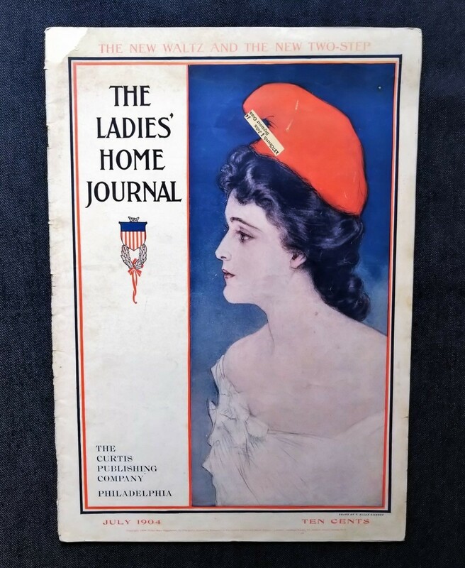 1904年 The Ladies' Home Journal チャールズ・アラン・ギルバート 女性画/花嫁 階段の古時計 William Ladd Taylor/Walter Russell 子供絵