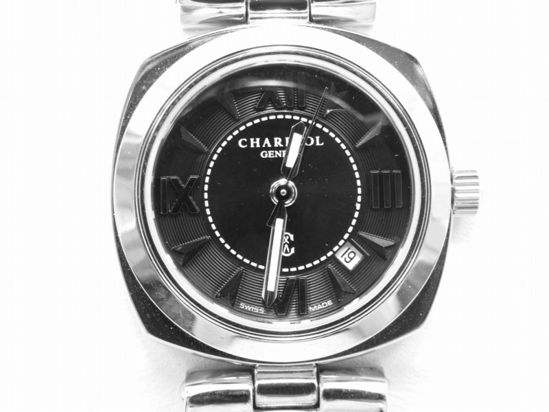 ♪売り切り 大特価 稼働品 CHARRIOL シャリオール アレキサンダー ALEXS レディース腕時計 クォーツ NO.10935 ワイヤーブレス 黒文字盤♪