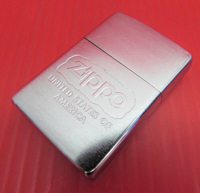 Zippo ジッポー Zippoロゴ UNITED STATES OF AMERICA H/ⅠⅩ シルバー レギュラー オイルライター ケース付