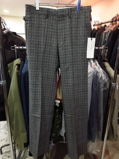 RAINMAKER レインメーカー (RM-152-034) WIDE TROUSERS ウールグレンチェックスラックス パンツ A GLEN CHECK 46 定価34800円＋税