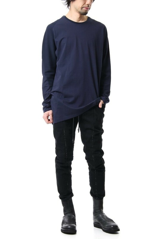 ripvanwinkle リップヴァンウインクル 19AW (RB-101) TORNADO L/S トルネードカットソー アシンメトリー 紺 ネイビー NAVY 3 定価19800円