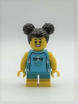 即決 新品 未使用　レゴ LEGO ミニフィグ ミニフィギュア シティ クラゲのラッシュガードの女の子　子ども　ツインテール