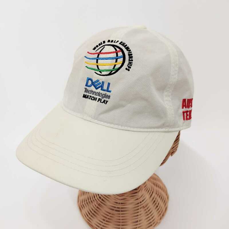 DELL デル　刺繍ナイロンキャップ　帽子　CAP ホワイト　サイズ57〜61cm　ナイロン100％