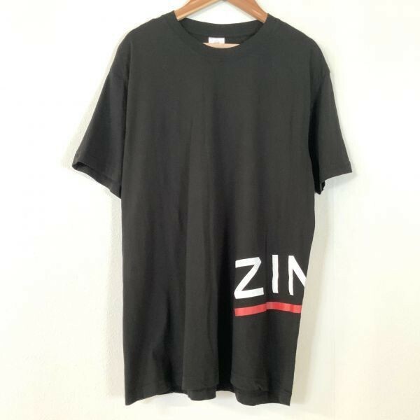 希少 良品 ドリンク系 企業系 ZIMA ジーマ ビッグプリント 半袖tシャツ メンズ Lサイズ ブラック