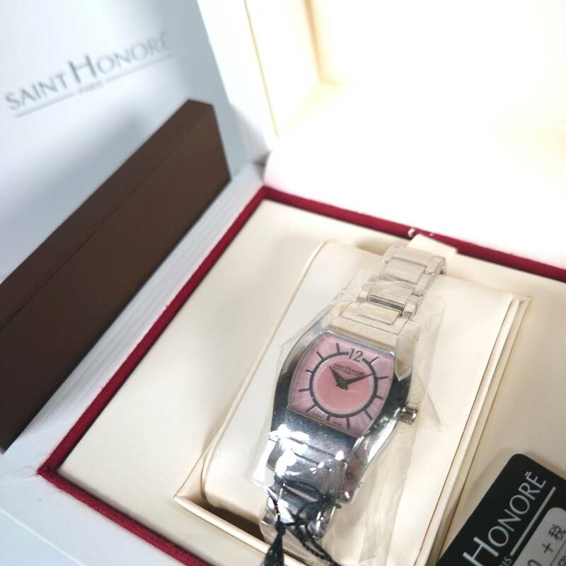 未使用 SAINT HONORE MONCEAU LADY'S 7211521RYB 腕時計 レディース クォーツ 24mm幅 シェル文字盤 サントノーレ モンソー