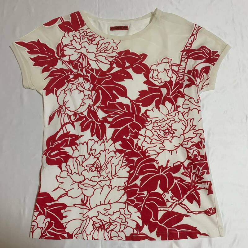 vivienne tam ヴィヴィアンタム　花柄　トップス　Tシャツ　カットソー　メッシュ　ネット　コットン　mesh cotton archive