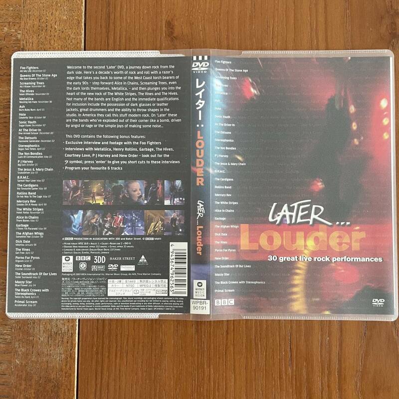 LATER Louder DVD レイター ラウダー BBC ライブ ロック パフォーマンス