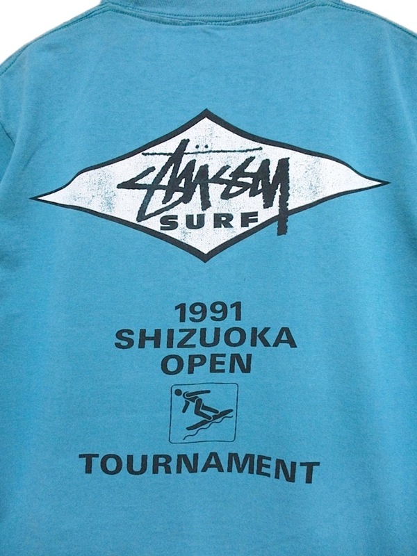 90s Vintage OLD STUSSY SURF 1991 SHIZUOKA OPEN TOURNAMENT　黒タグ ステューシー サーフィン 静岡オープントーナメント Tシャツ S USA製