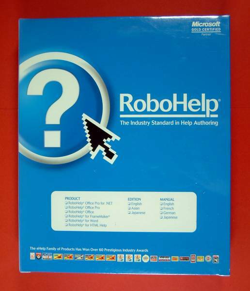 【1329】 eHelp RoboHelp 新品 未開封 イーヘルプ ロボヘルプ Office .NET Word FrameMaker HTML