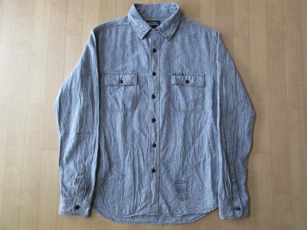 マナスタッシュ ヘンプ コットン チンストラップ シャンブレー シャツ XL MANASTASH HEMP CHAMBRAY SHIRT ワーク WORK キャンプ アウトドア