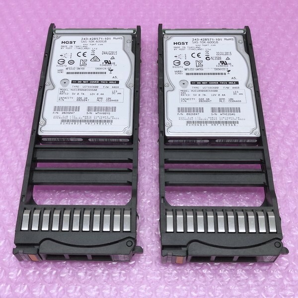 @XC355 秋葉原万世鯖本舗 NEC iStorage ディスクアレイ用 マウンター付 NF5332-SM768 HGST 6Gbps SAS 10K 600G 2.5” HDD 520B 良品