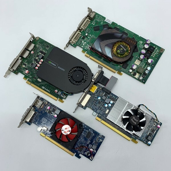 @S786 ジャンク4個セット 画面表示NG nVIDIA QUADRO-2000 QUADRO-FX1500 Radeon-HD7570 Radeon HD7000 series