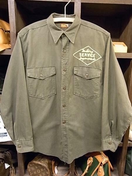 50'S DICKIES WORK SHIRTS SIZE M ヴィンテージ ディッキーズ 刺繍 チェーンステッチ ワーク 長袖 シャツ 