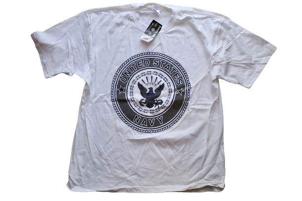 デッドストック US NAVY SOFFEE Tシャツ　L 米軍放出品 アメリカ製 リフレクター USN アメカジ