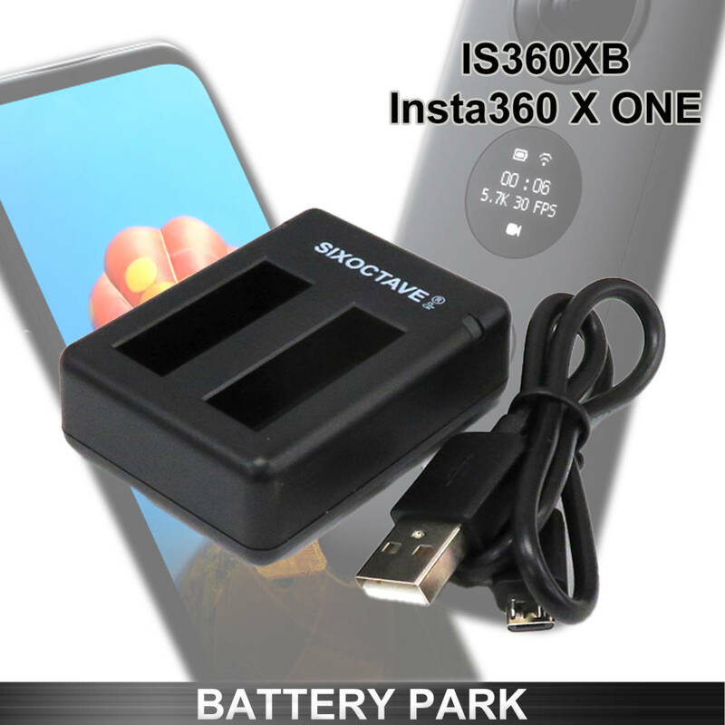 送料無料　Insta360 X ONE 用 IS360XB 対応互換充電器　超軽量USB （Type-C 急速充電）便利な2ポート搭載！MicroUSB/Type C の2タイプ！