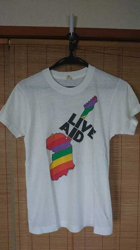 LIVE AID ライブエイド 激レア　オリジナル ヴィンテージ半袖Tシャツ QUEEN 1985年 USA！