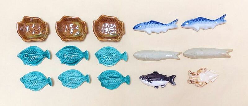 和食器　魚形　箸置15点　置物　テ－ブルの飾り物