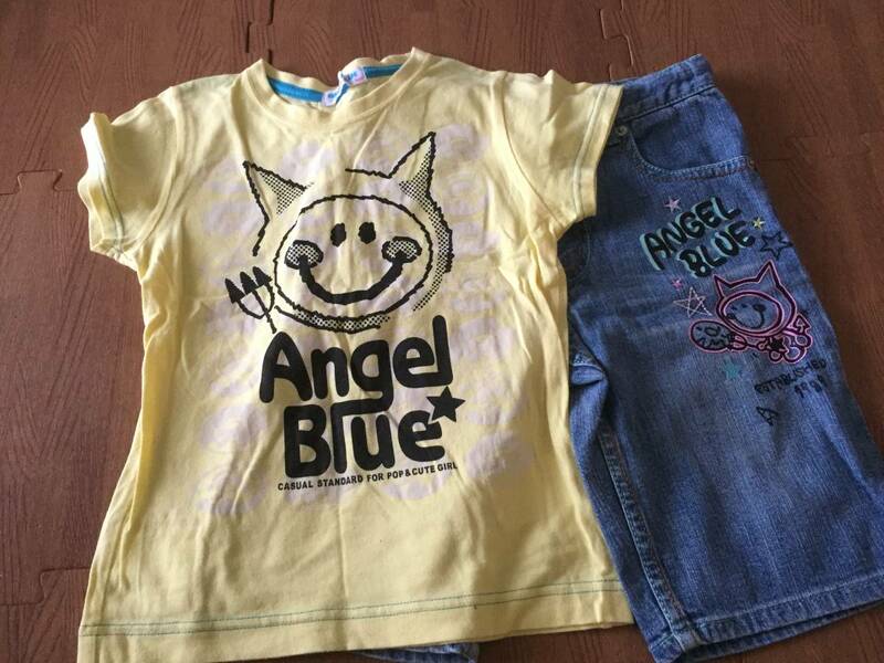 ANGEL BLUE 　エンジェルブルー　Tシャツ・デニムパンツ　130　USED　/　②