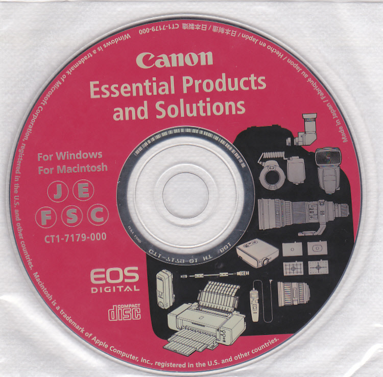 ★☆Canon Essential Products and Solutions CT1-7179-000 CD-ROM キャノン☆★