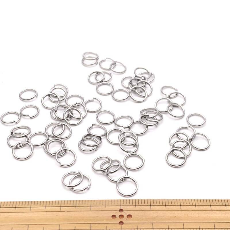 ステンレス　丸カン　8ｍｍ　径線1ｍｍ　8ｇ