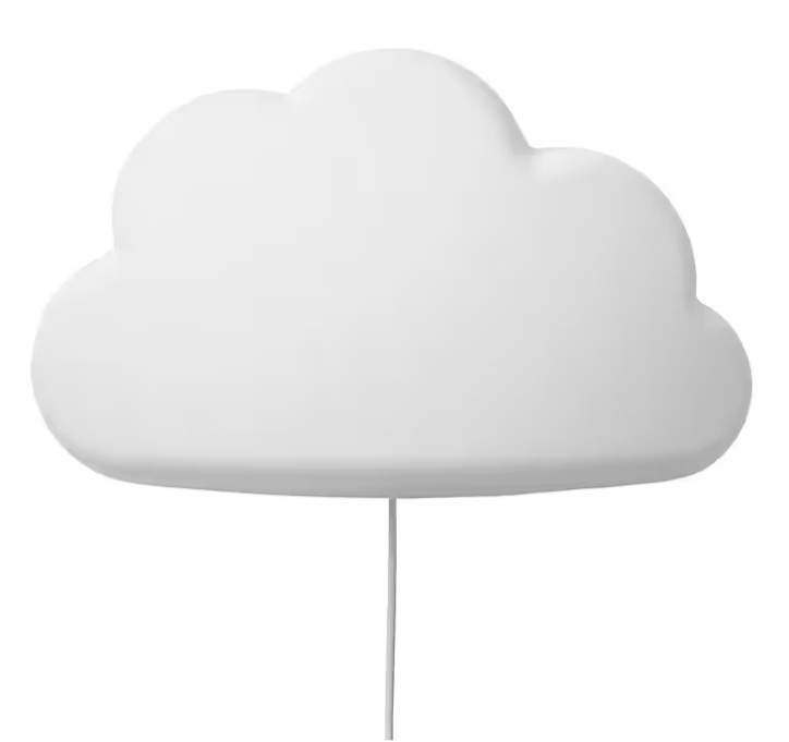 ☆ IKEA イケア ☆ UPPLYST ウップリスト LEDウォールランプ, 雲 ホワイト（幅: 30 cm 奥行き: 8 cm 高さ: 19 cm） 2ｈ 