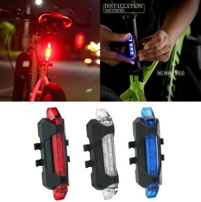 A1015：自転車 ライト リアテールライト LED USB 充電式 マウンテンバイク サイクリング ライト テールランプ 安全警告灯 アクセサリー