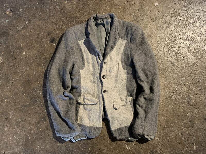 COMME des GARCONS HOMME PLUS 94AW カラーブロック ウール縮絨ジャケット 縮絨期 PT-04026S 1994AW コムデギャルソンオムプリュス