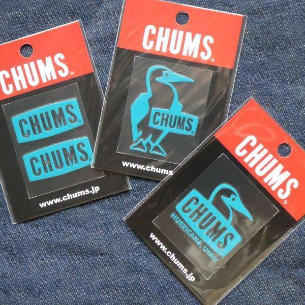 3枚セット CHUMS Emboss Sticker CH62-1125 CH62‐1126 CH62-1127 Teal 新品