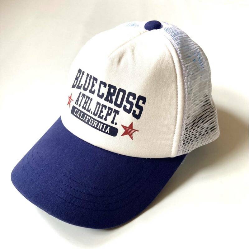 メッシュキャップ BLUE CROSS アメリカンカジュアル　男の子ブランド　サイズ56㎝〜調整可能　アウトドア　キャンプ　スケボー　即決