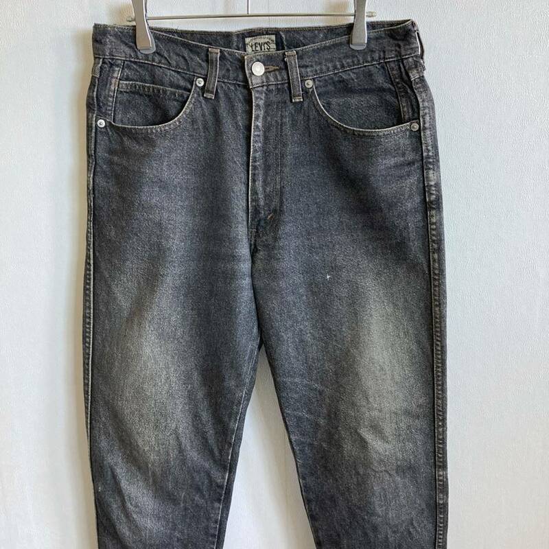 90's Levi's 635-54 リーバイス BIG E 日本製 ブラックデニムパンツ ジーンズ - Size 32