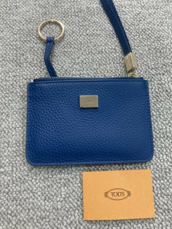 新品☆TOD'S イタリア製 定価295ドル キーケース キーホルダー 財布 コイン カードケース レザー 男女兼用 プレゼント メンズ ギフト