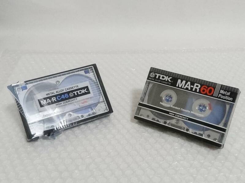 未開封+廃盤品+難あり　TDK　MA-R C46　METAL ALLOY CASSETTE　＆　MA-R 60　METAL POSITION TYPE Ⅳ　カセットテープ