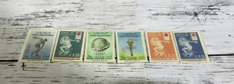 22A04-110:東京オリンピック 1964 外国切手　未使用　ビンテージ　6枚　切手マニア