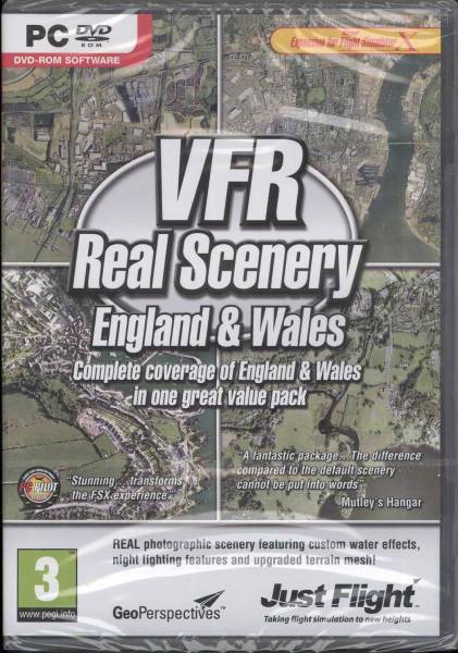 新品 VFR Real Scenery England & Wales (FSX) イギリス シーナリー アドオンソフト
