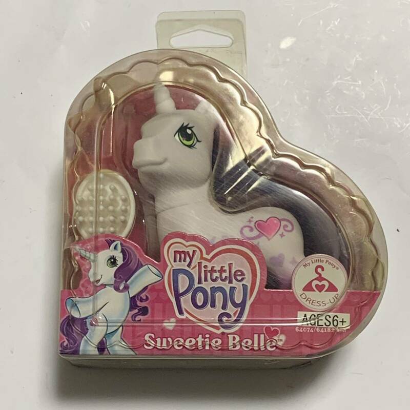 日本版 HASBRO ハズブロ 2007年製 MY LITTLE PONY マイリトルポニー バレンタイン スウィーティーベル 馬 ソフビ フィギュア ビンテージ