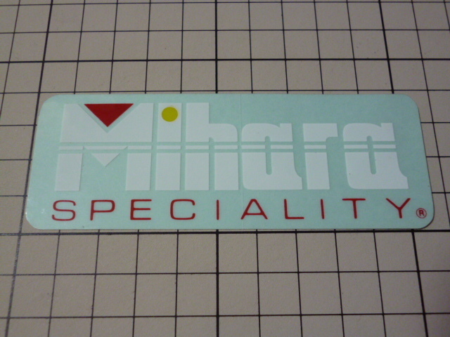純正品 Mihara SPECIALITY ステッカー (透明/105×38mm) ミハラスペシャリティ PADDOCCK O&M パドックO&M