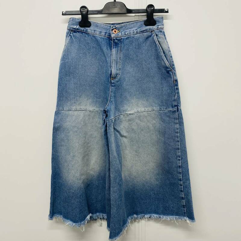 美品 OFF WHITE denim wide pants オフホワイト デニム ワイドパンツ F240