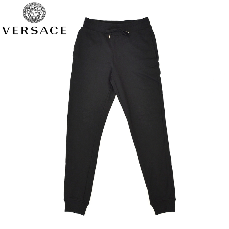 VERSACE ヴェルサーチ メデューサ コットン スウェット パンツ Sサイズ ブラック