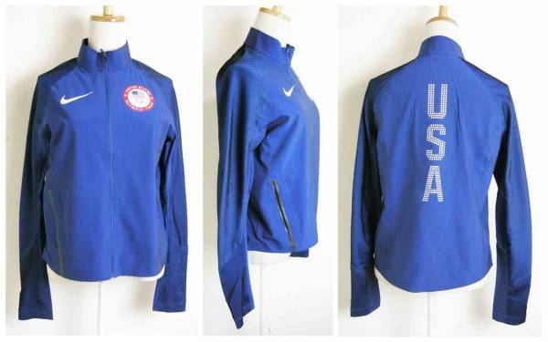 USA購入・未使用■NIKE【ナイキ】リオ オリンピック アメリカ 代表 USA ネイビー ブルー トラック ジャケット S
