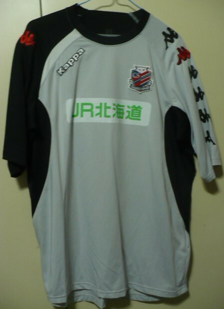 2000年代kappa(カッパ)製コンサドーレ札幌半袖プラクティスシャツ　XO　グレー×黒　北海道　選手支給