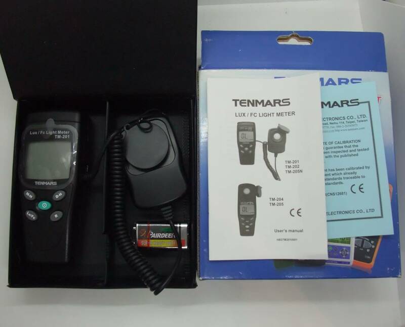 ☆未使用品☆ TENMARS デジタル照度計 TM-201 説明書付属 / ライトメーター 光量測定 /領収証可