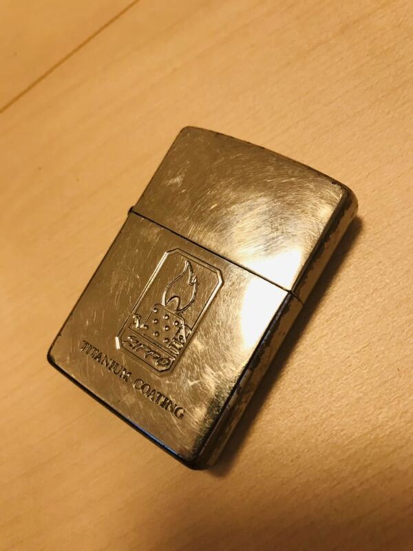 Zippo TITANIUM COATING 1995 CLASSIC LOGO K MADE in USA BRADFORD PA ジッポ オイル ライター チタニウム コーティング クラシック ロゴ