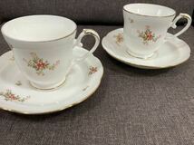 ◎希少　A73-15　カップ&ソーサー 花柄 ノリタケ Noritake ティーカップ studio collection 洋食器　ペア (同梱OK