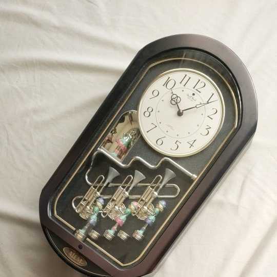 【 SEIKO 】 リズム時計 ★ からくり時計 SmallWorld RHYTHM スモールワールド 4MH712 時計 掛時計 からくり 掛け時計 セイコー ジャンク