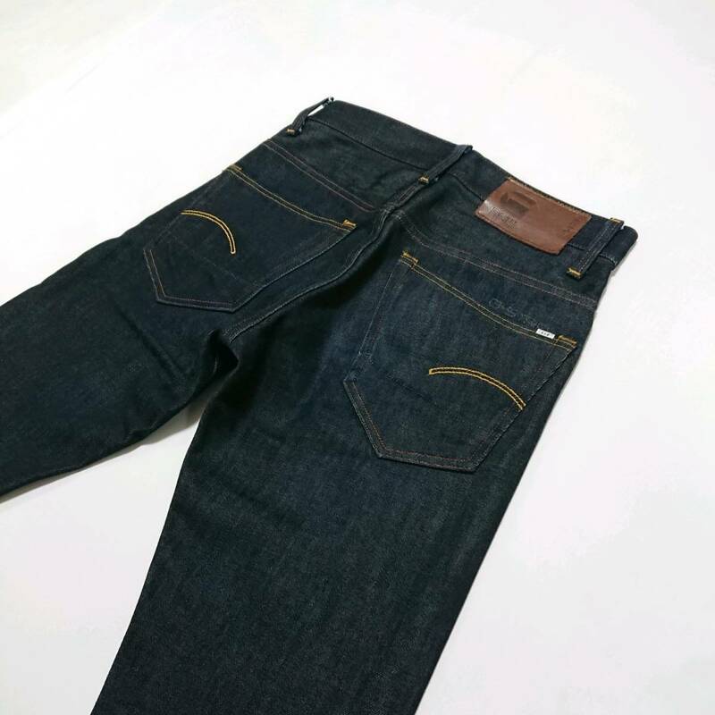 即決 送料無料 G-STAR RAW 3301 TAPERED ジーンズ デニム ジーパン ボタンフライ テーパード ジースターロウ ジースターロゥ 濃紺 28