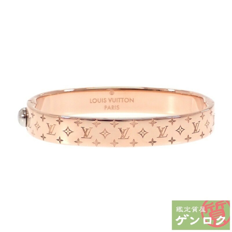 【中古】 ルイヴィトン カフ・モノグラム バングル ブレスレット M00253 ピンクゴールド メタル ブレスレット LOUIS VUITTON【質屋】