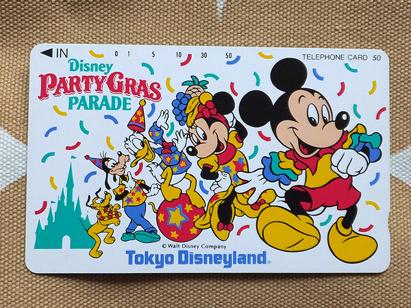 ★ディズニーパレード Disneyテレホンカード 50度数 未使用★検:ディスニーランド ミッキーマウス ミニーマウス★