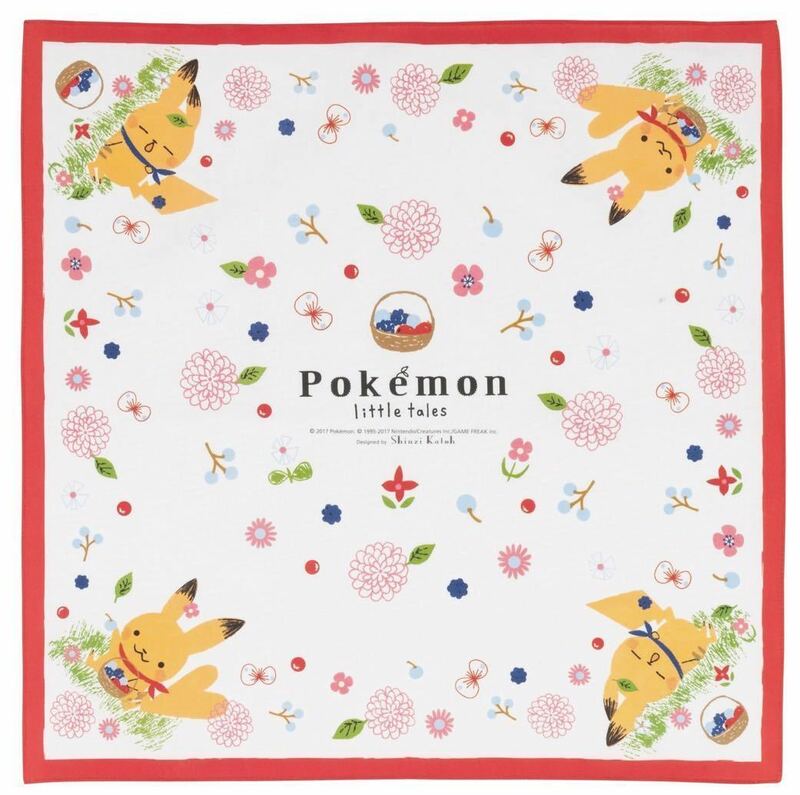 未使用 ポケモンセンター バンダナ Pokmon little talesシリーズ 2017 完売品 大判ハンカチ