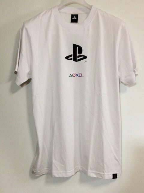 SONY PlayStation プレイステーション 半袖 Tシャツ PSロゴ プレイステーションファミリーマーク カットソー Lサイズ 白 新品タグ付き