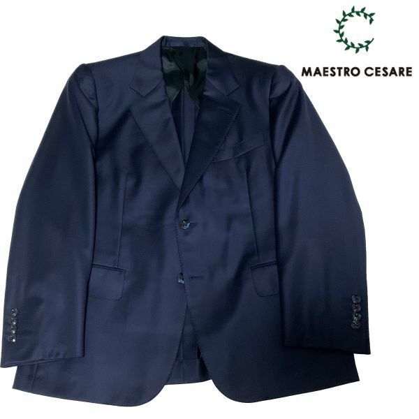 ☆☆ OG171B3 新品！日本製！春夏 大賀 MAESTRO CESARE　マエストロ　チェザーレ　ソリッドジャケット　背抜き仕立て　ネイビー　B3 訳あり